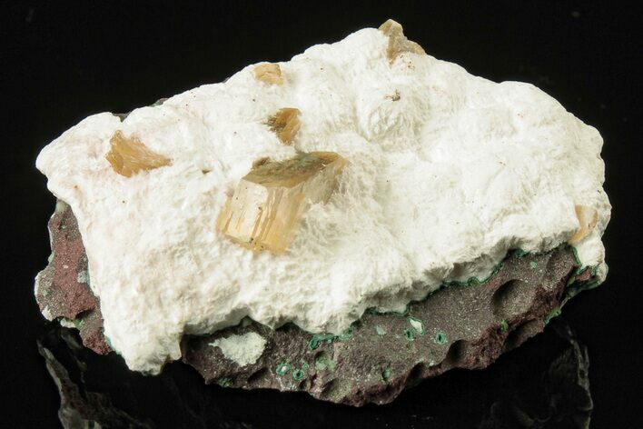1.6" Gemmy Heulandite Crystals on Mordenite - Maharashtra, India